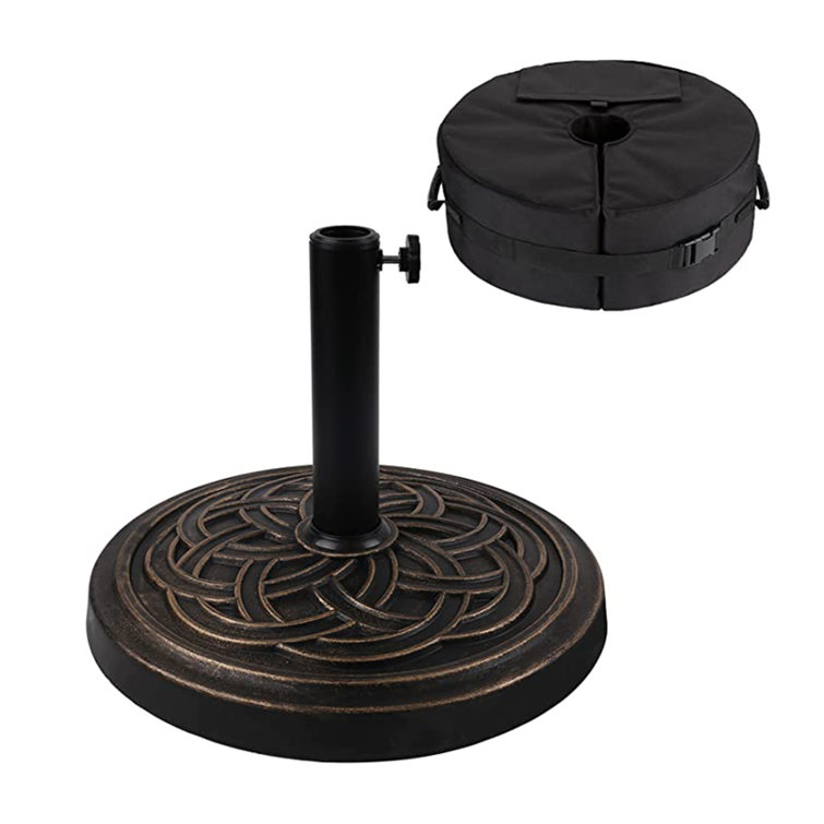 Arlmont & Co. 2 In 1 Patio Umbrella Stand Base Weight Sand Bag , Heavy